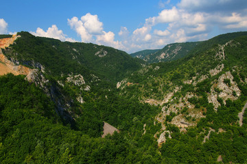 Fototapeta na wymiar Tara Valley in Montenegro, Europe
