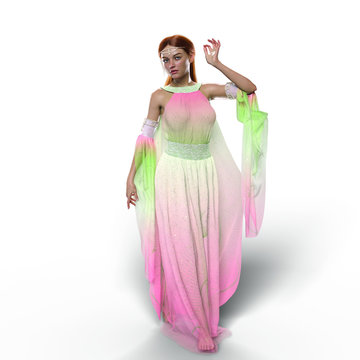 Redhead Princess (Transparent with Shadows)