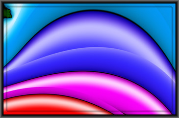 Fototapeta premium Computer graphics. Fractal texture in frame