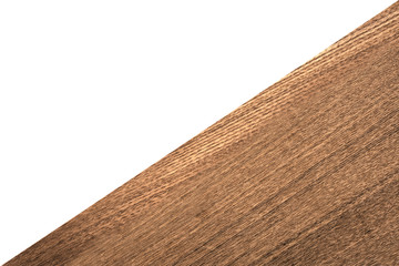 Naklejka premium Diagonal wood with white background.