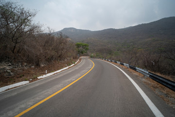 road to the mountains in Mexico 