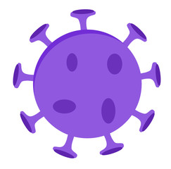 covid virus simple graphic vector in purple
