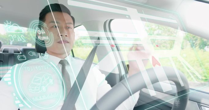 Smart self driving car concept