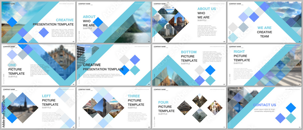 Canvas Prints minimal presentations design, portfolio vector templates with cubes, geometric abstract background. 