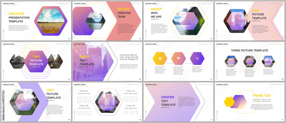 Poster minimal presentations design, portfolio vector templates with hexagonal design background, hexagon s