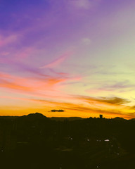 sunset in the mountains