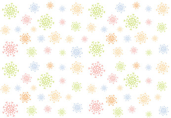 Artistic abstract seamless background of coronavirus molecules. Symbol of the epidemic, pandemic and danger of the 2019-ncov virus. Vector graphics