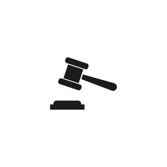 Judge gavel Vector icon . Lorem Ipsum Illustration design