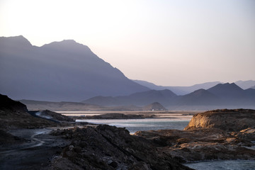 Landscape view of lake Assal