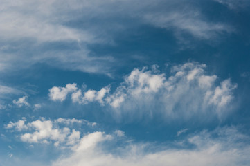 Fototapeta na wymiar Blue sky and various cloud formations 