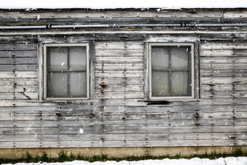 vintage abandoned farming shed window