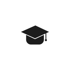 Graduation cap Vector icon . Lorem Ipsum Illustration design