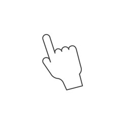 Hand clicks. Cursor Icon on white isolated background.