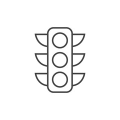 Traffic light vector icon  on white isolated background.