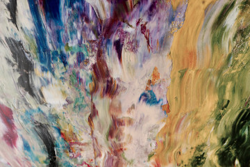 Colorful abstract background wallpaper. Modern motif visual art.  Mixtures of oil paint. Trendy...
