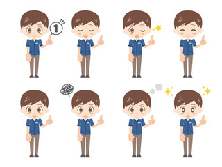 人物セット＿１＿コンビニ店員＿男性