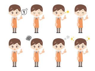 人物セット＿１＿スーパー店員＿男性