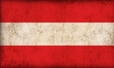 Austrian flag on grunge background