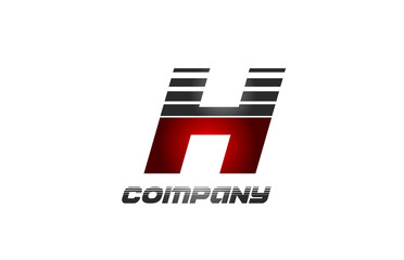 I alphabet letter logo icon design in red grey gradient color for business and company