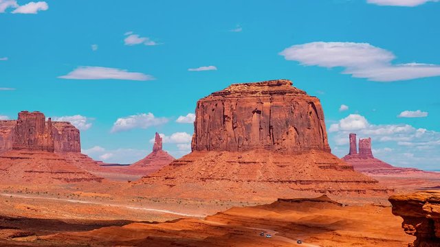 Time lapse Landscape of Monument valley. USA.