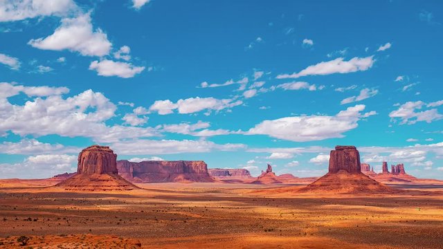 Time lapse Landscape of Monument valley. USA.