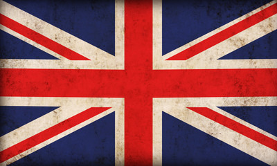 Fototapeta premium UK flag on grunge background