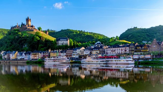 Time Lapse, view of Cochem, Germany