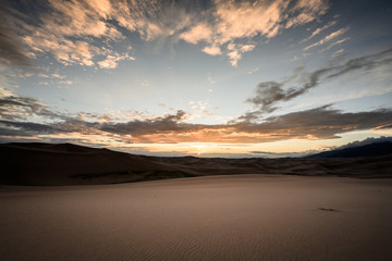 Windblown Dunes and Sunrise