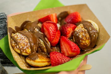 Poffertjes little Dutch pancakes food sweets desserts