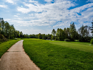 EMPTY GOLF COURSE CLOSED FOR THE PANDEMIC 