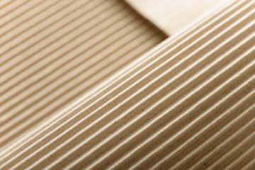 Carton or cardboard packing material. Texture of corrugated paper sheets made from cellulose....