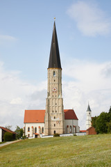 Kirche, Wallfahrtskirche, St. Ägidius, Schildthurn, Zeilarn, Landkreis Rottal-Inn, Niederbayern, Bayern, Deutschland