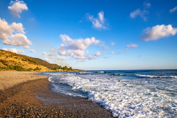 Beautiful scenic view to the shore of the Atlantic ocean, Cuba