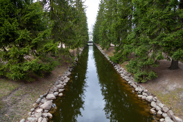 beautiful water channel in the Park