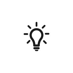 Vector icon bulb 10 EPS . Lorem Ipsum Illustration design