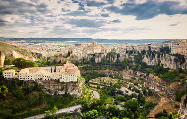 Fototapeta na wymiar Panoramic view of Cuenca, Spain