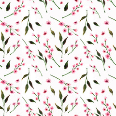 pattern of watercolor flowers