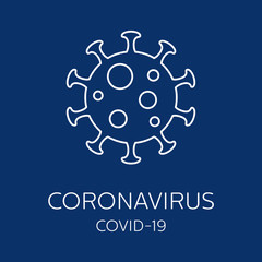 Coronavirus vector icon. Covid-19. Corona virus sign.