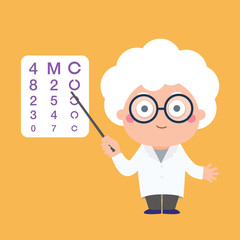 doctor ophthalmologist cartoon character - 340746343