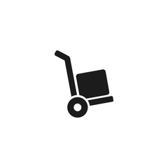 Vector icon cart with box 10 EPS . Lorem Ipsum Illustration design