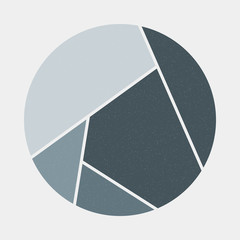 Mondrian style art colorful logo design illustration