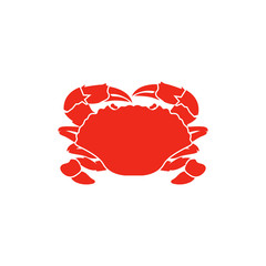 Crab icon flat vector illustration