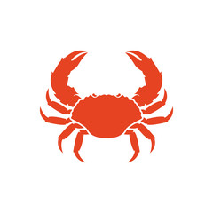 Crab icon flat vector illustration