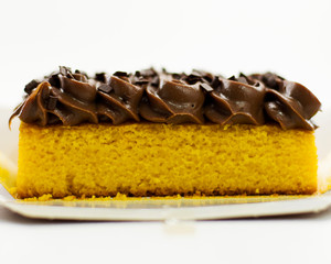 Brazilian carrot cake with brigadeiro topping