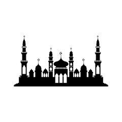Mosque icon vector Illustration design template