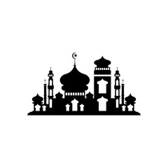 Mosque icon vector Illustration design template