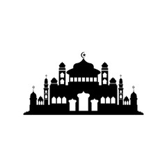 Fototapeta premium Mosque icon vector Illustration design template