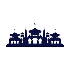 Mosque icon vector Illustration design template