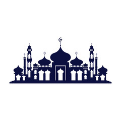 Mosque icon vector Illustration design template