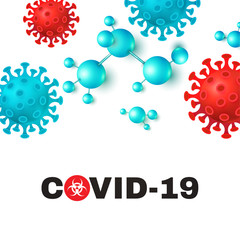 Coronavirus (2019-nCoV) background. Virus Covid 19-NCP. Coronavirus nCoV and biohazard symbol. Epidemic concept.